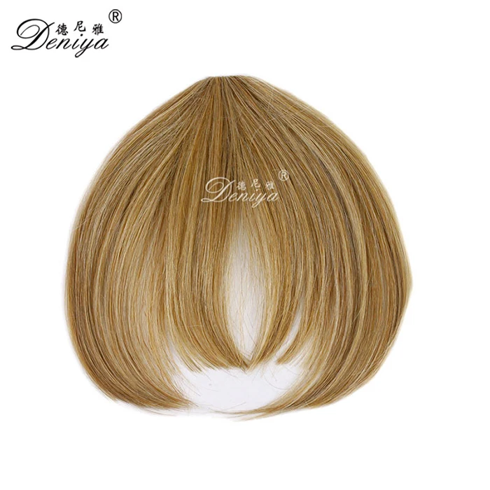 
Wholesale Stock Hair Pieces Fringe Synthetic Side Swept Bangs 