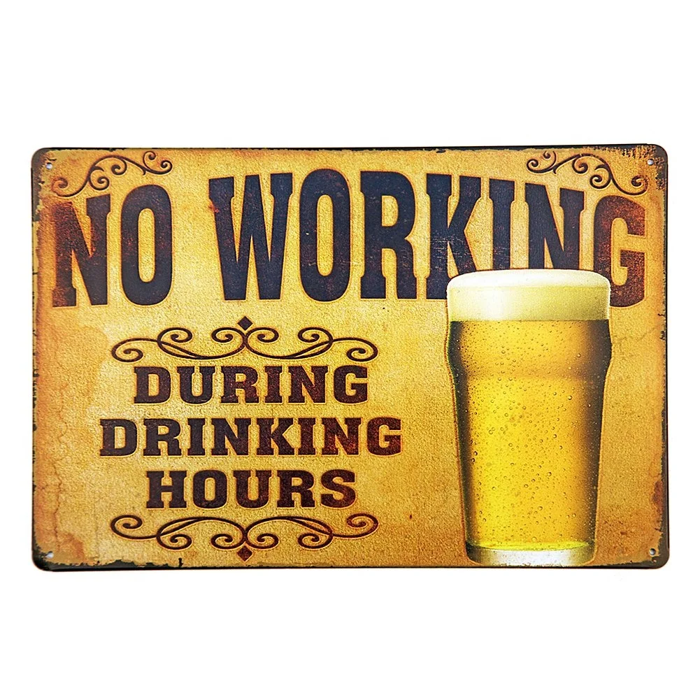 Retro Cafe Bar Pub Beer Club Wall Decor Posters Tin Metal Beer Signs