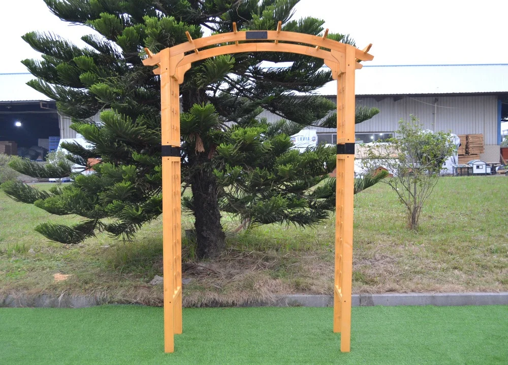 wooden garden arbor