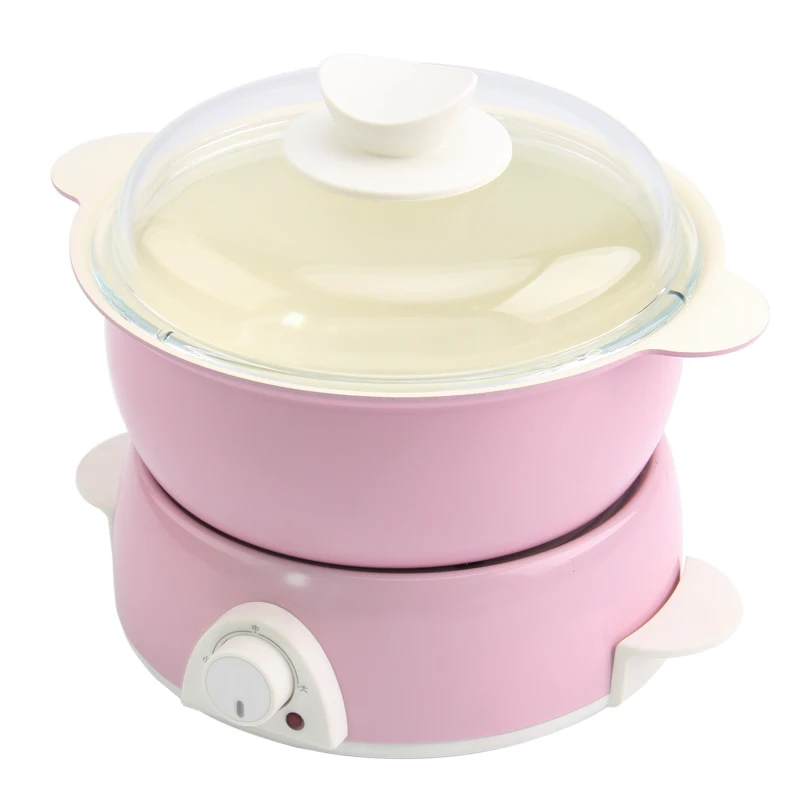 2021 Electric Skillets Thermostat aluminium body Oem Glass Lid dorm using cooker detachable plate hot pot and grill pan