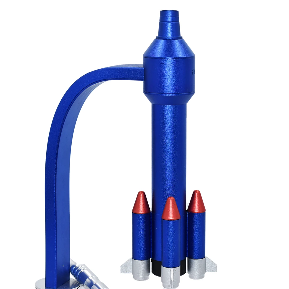 Hot sale colorful rocket hookah portable acrylic hookah shisha fashion chicha with LED light