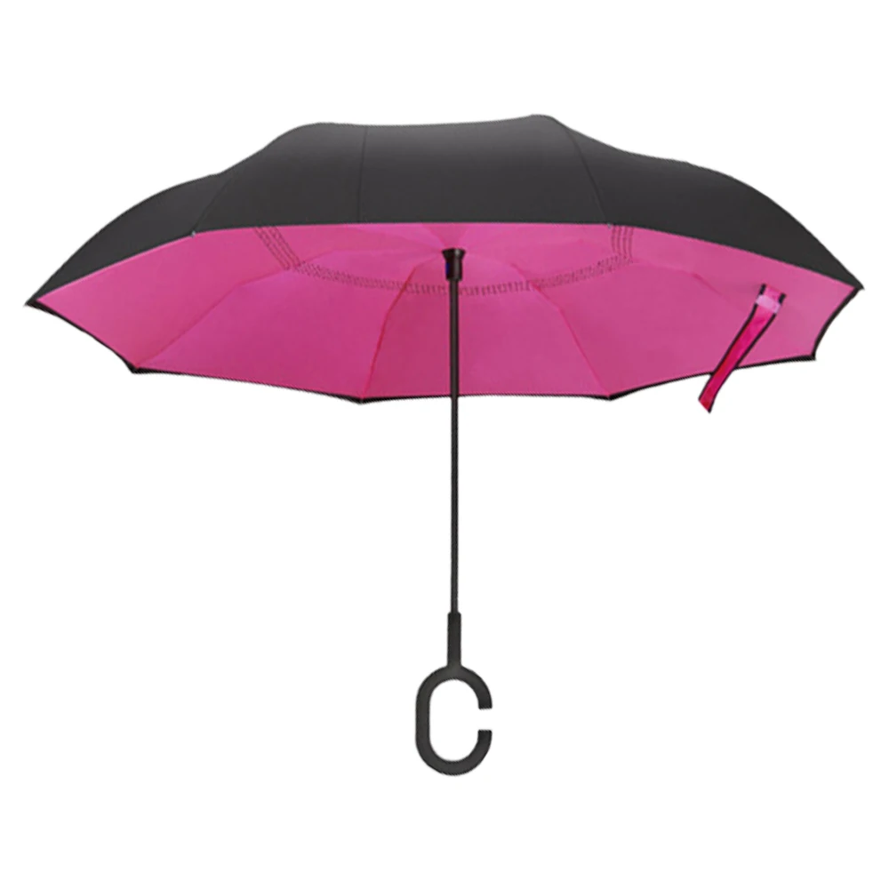 Modern Style Double Layer Reverse Umbrella Hands,Free C HoInverted Umbrella For rain Day/