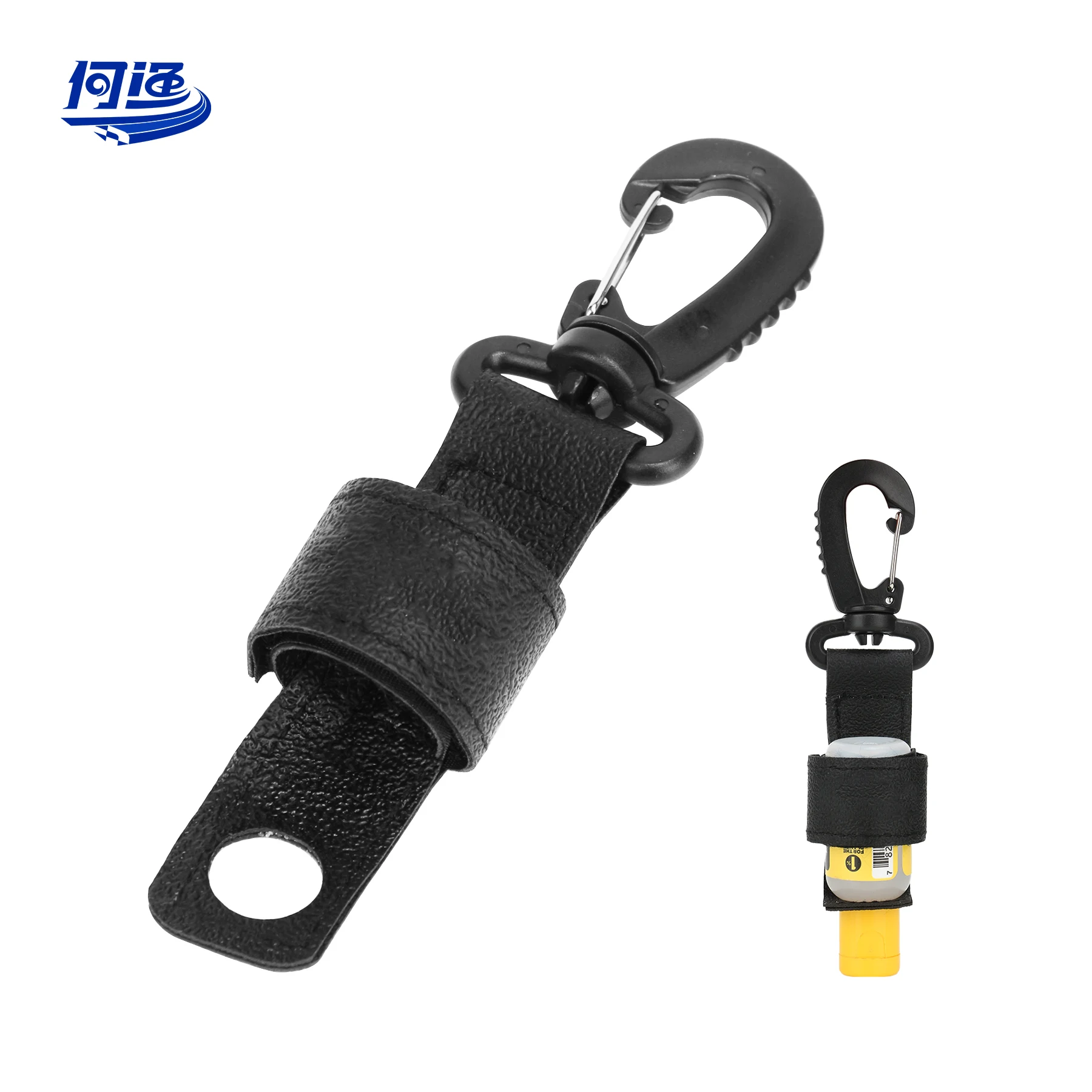 Portable Durable 15cm PU Leather Quick Clipwith Swivel BH1 Fly Fishing Floating Dry Caddy Bottle Holder Fly Fishing Accessories