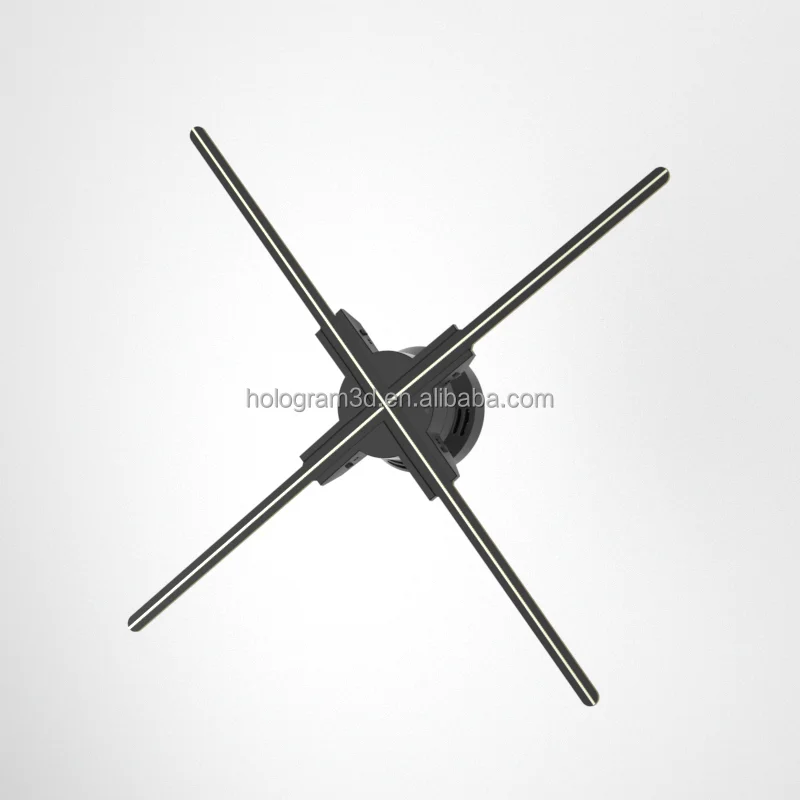 PC connected HDMI-input hologram fan equipment mobile connected holographic fan projector