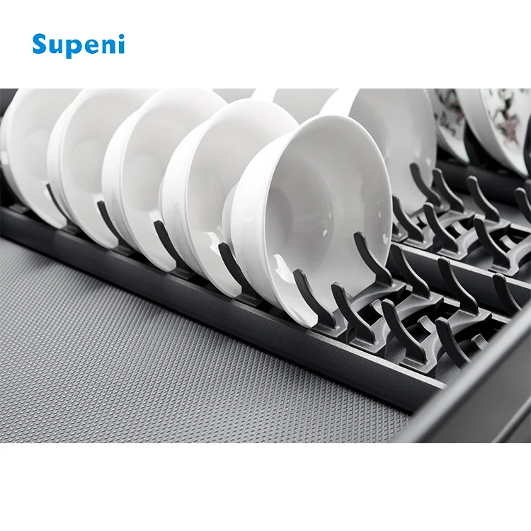 Minimalist kitchen cabinet dish rack pull out kitchen cabinet organizer