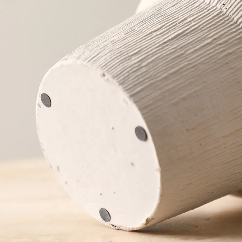 Minimalist Wedding Ornaments Tabletop Decoration Cement Vase Wholesale Nordic White Flower Vase for Home Decor