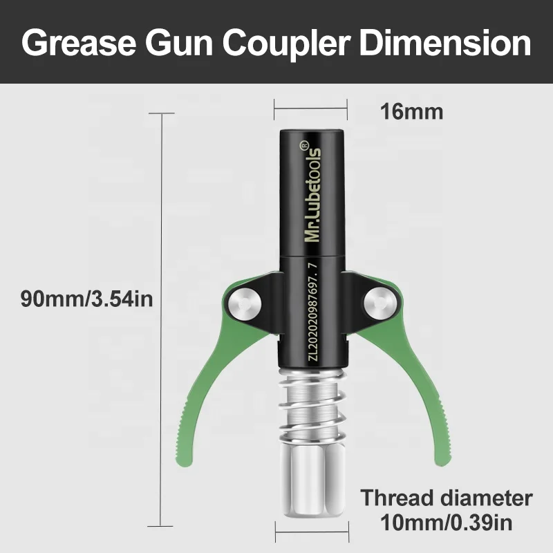 Double handle new quick release grease gun coupler pressure 10000psi