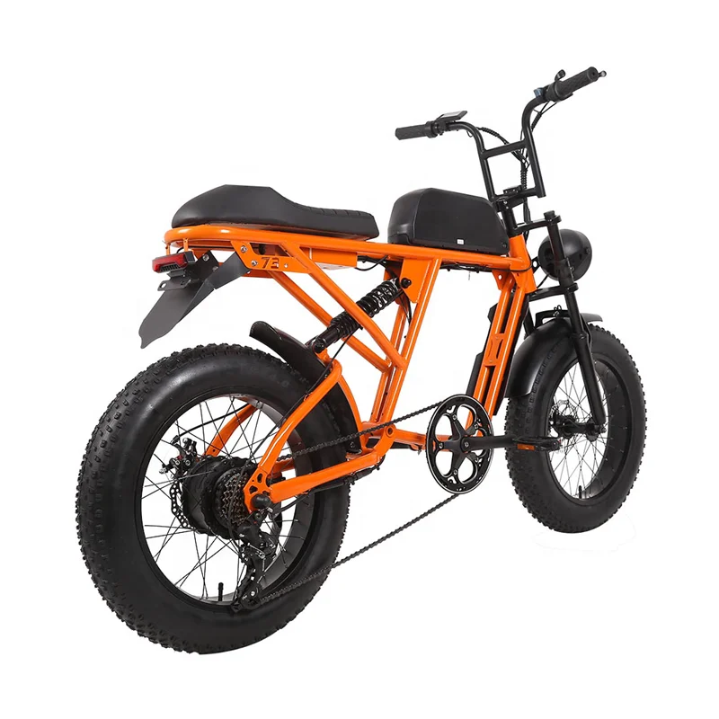 electric Bike With Cargo Max Speed 45kmh super Fat Tire Electric Bicycle with 1000W rear hub Motor 73 Steel frame