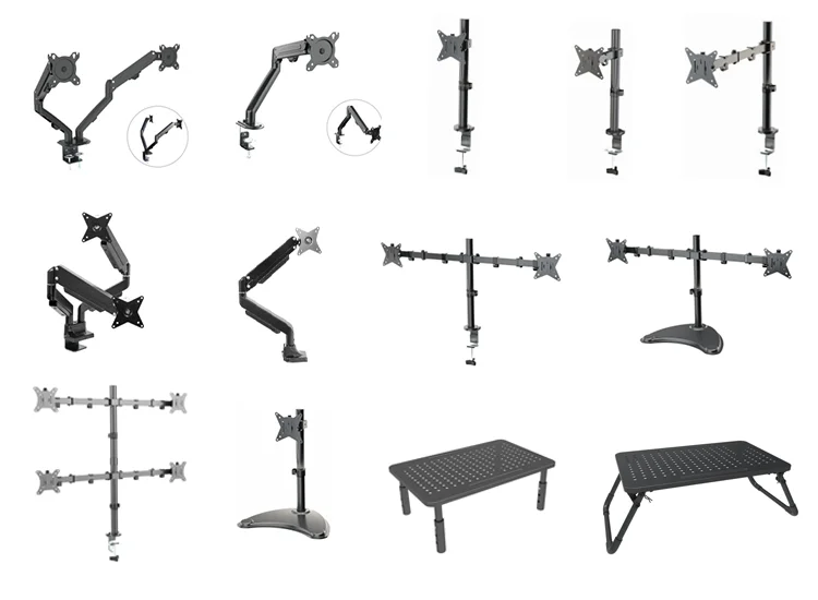 Dual Arm Monitor Stand With Laptop Plate Laptop Mount With Monitor Arm Laptop and Monitor pc Lcd Arm  Stand