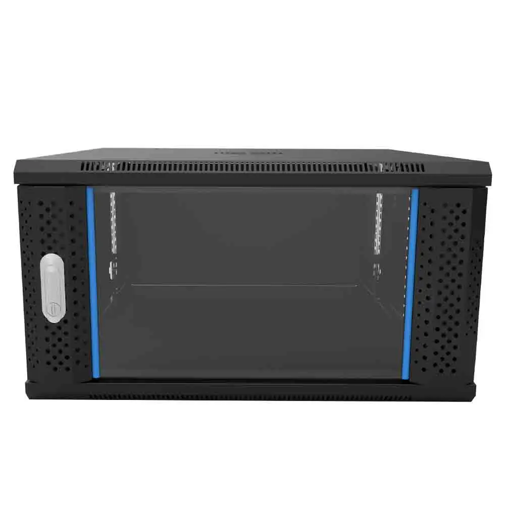 19inch with arc perforated door frame glass 6U network wall