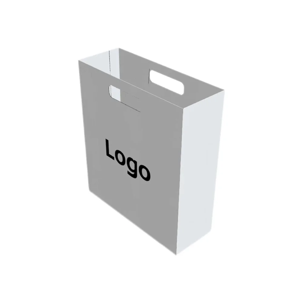 Wholesale Custom Logo Printed Grocery Packaging Plain Natural Brown Kraft Paper Bags with Handles for Shopping