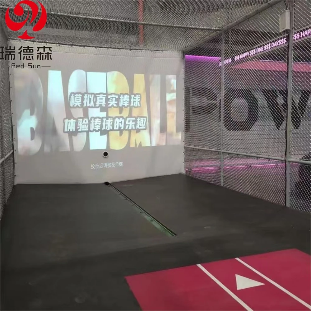 Outstanding Quality New Indoor Screen Baseball Training Simulator With Ar Projection Wall