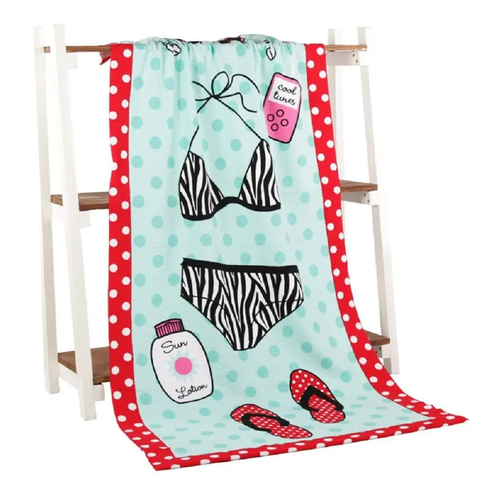 Factory directly Custom digital printed american flag sports beach bath towel with logo