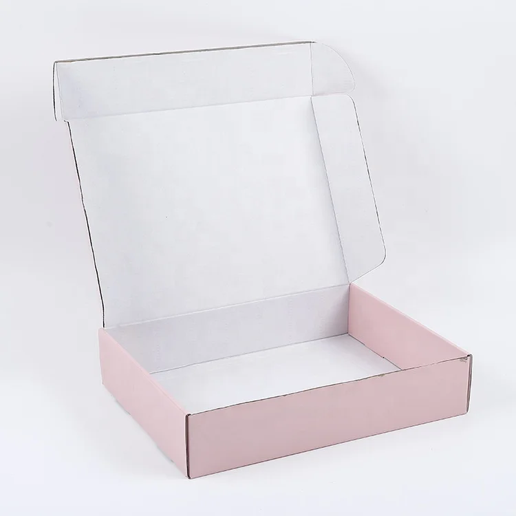 Custom Logo Cardboard Cartons Shipping Mailer Box Pink Cosmetic Set Cosmetics Mailing Skin Care Corrugated Packaging Boxes