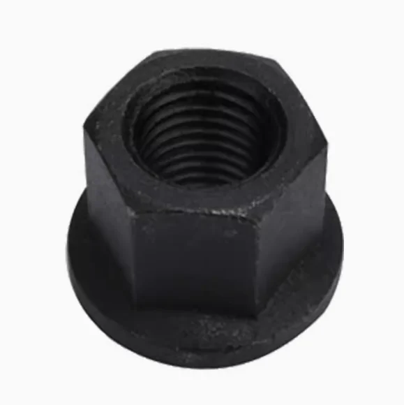 Black 304 Stainless Steel Thickened Hexagonal Flange Nut Zinc Surface Copper Material Gasket Nut M6M8M10M12M14-M30 Iron Material