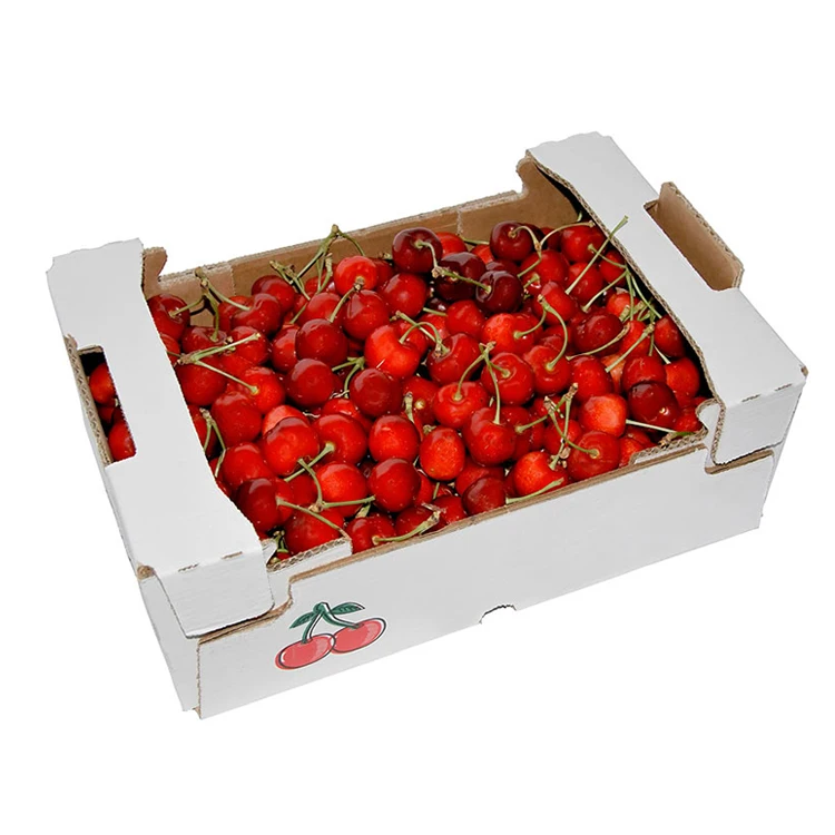 
Custom Size Supermarket Sale Fresh Vegetables Fruit Packing Carton Cardboard Corrugated Paper Boxes For Apple Cherry Package 