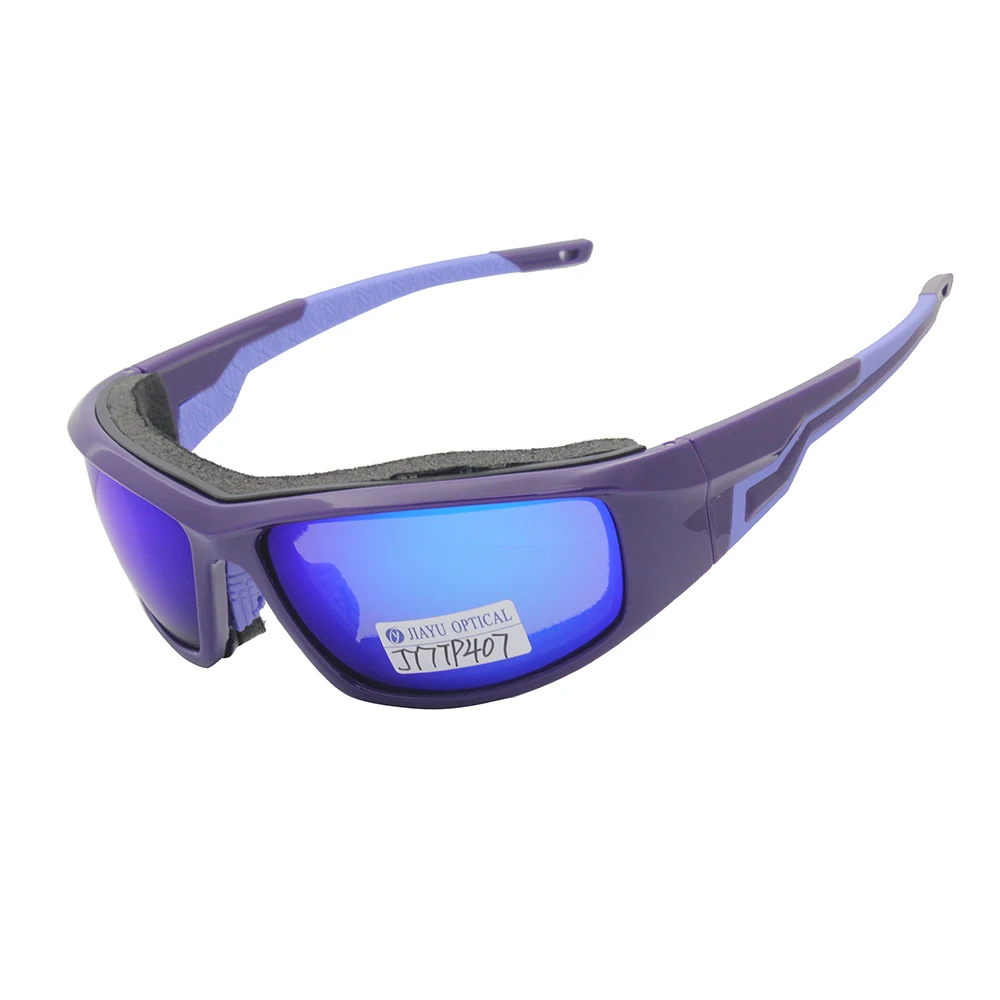 Gun Metal Color Frame Mountains Bike Cycling Safety Sports Sunglasses Glasses Foam Padded Eyewear Motorcycle Goggles