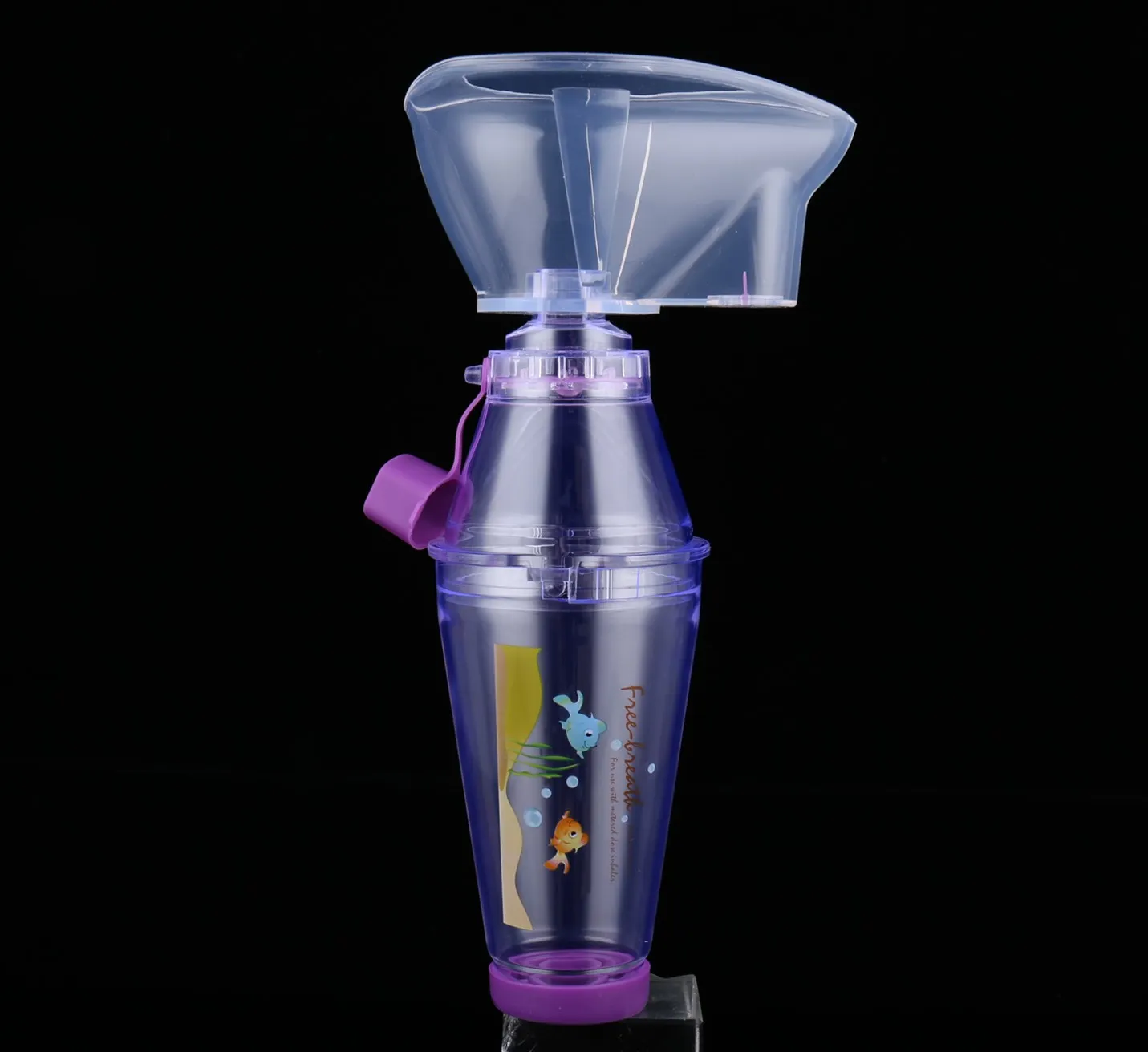 Free breath spacer for metered dose inhaler aerosol chamber aerocamra for sale