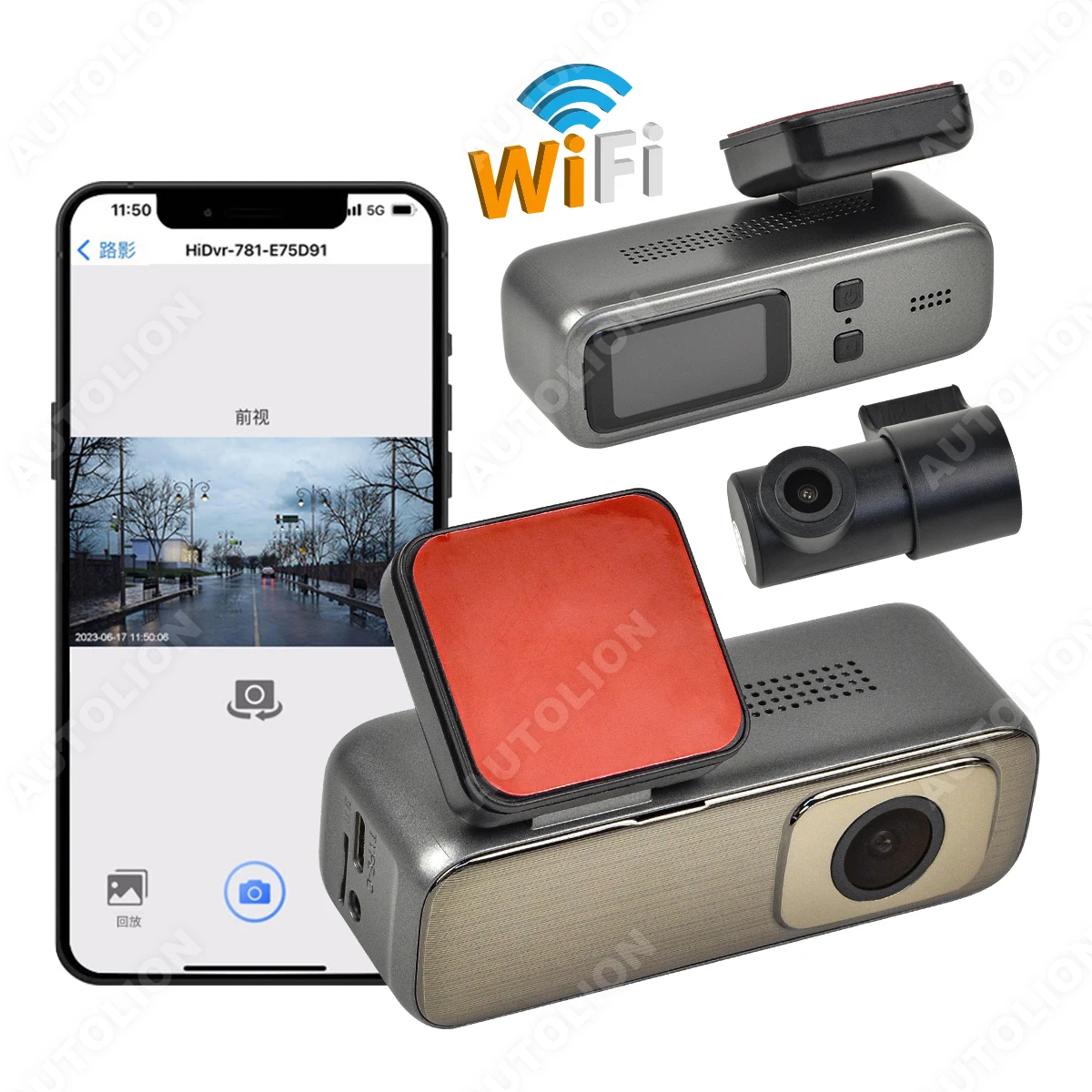 Hot Selling full HD 2K DVR Car Camera Driving Recorder Front and Rear Parking Monitor Dashcam Type-C Wifi Dash Camera for car