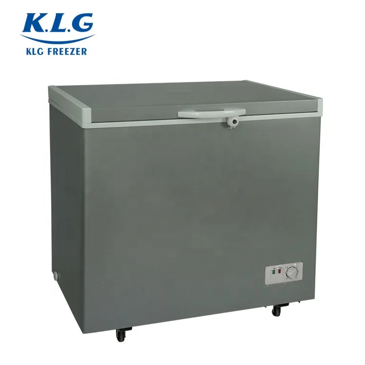 200L hard top open foam door single cabinet single room 12V freezer supermarket refrigerator with led light