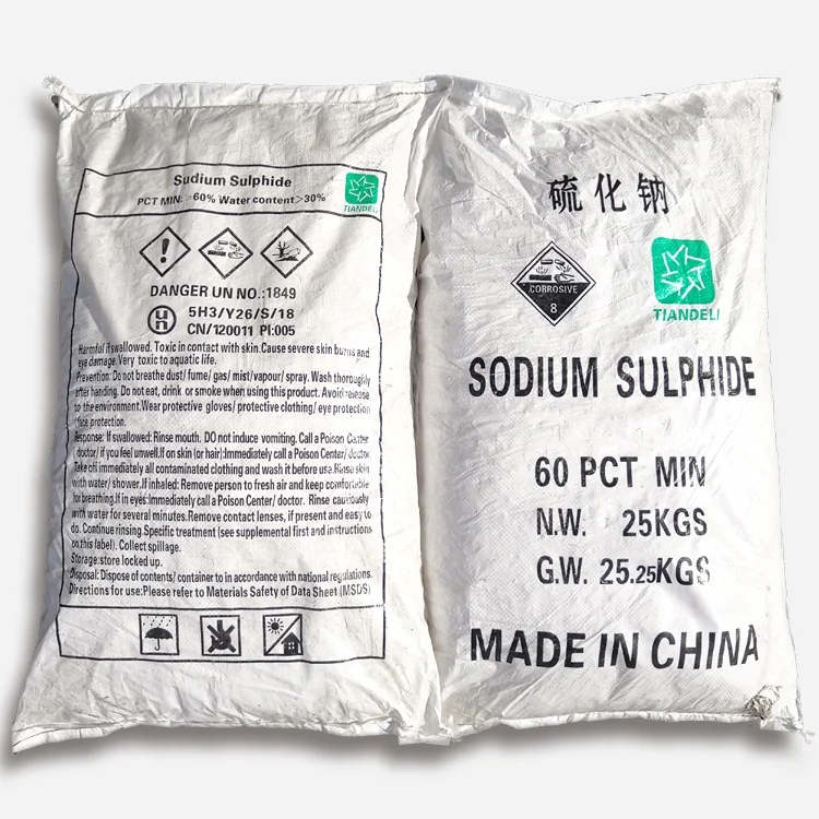 
Sodium hydrosulfide Flake with CAS 16721-80-5 