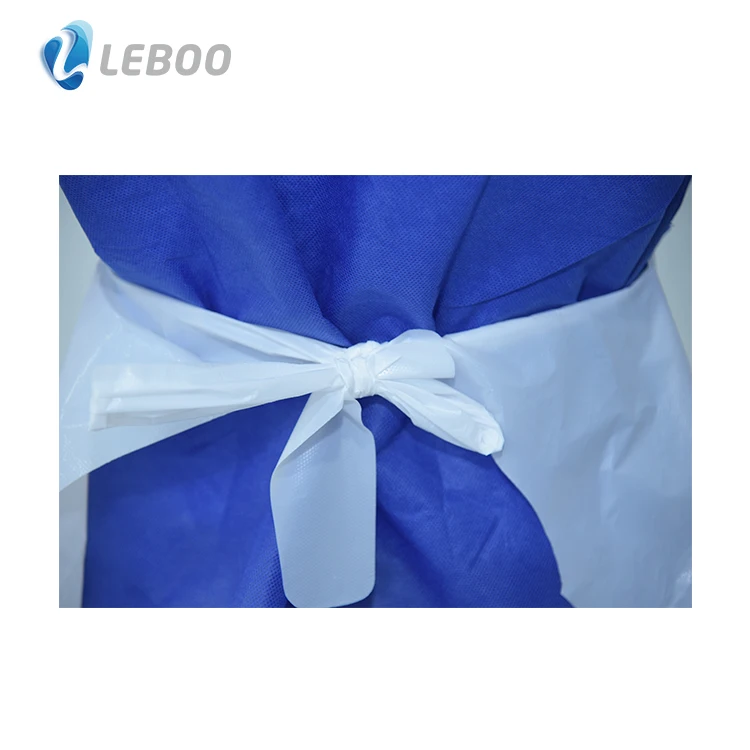 Leboo Disposable Blocked LDPE Apron with hole for food processing white