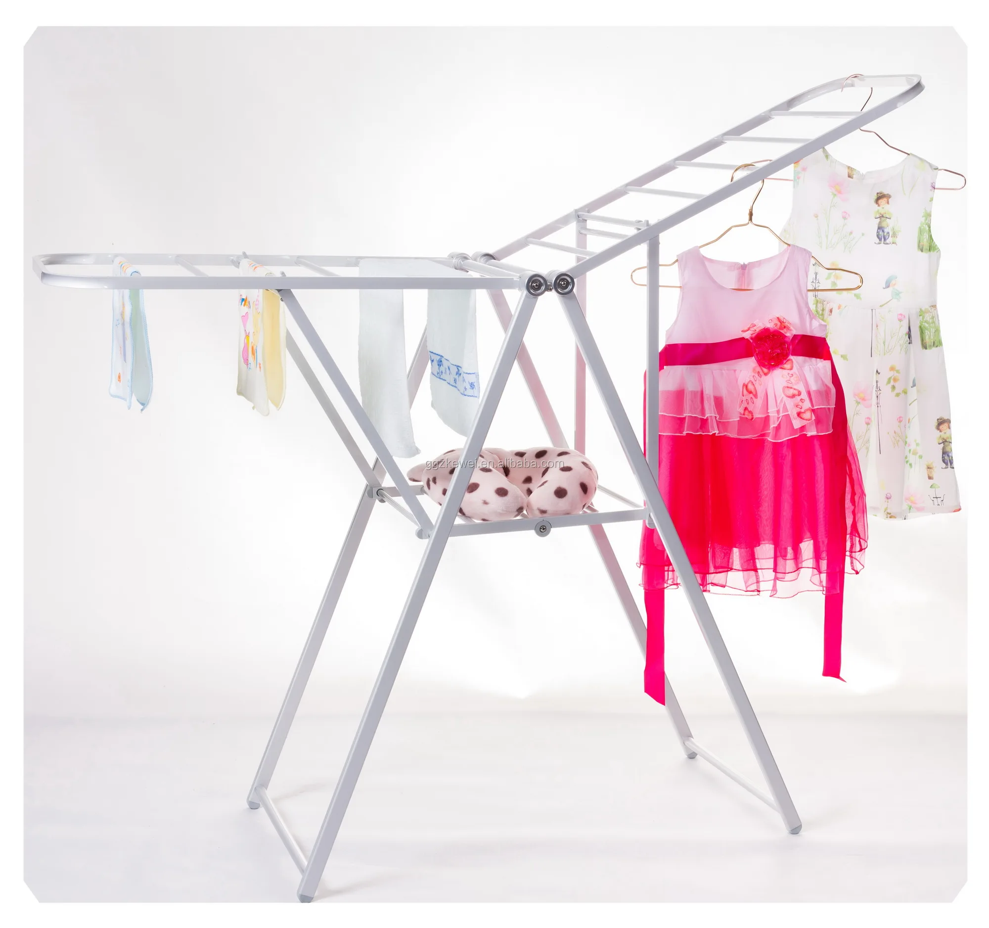 Factory customization outdoor indoor Aluminum  folding telescopic adjustable Laundry drying clothes rack