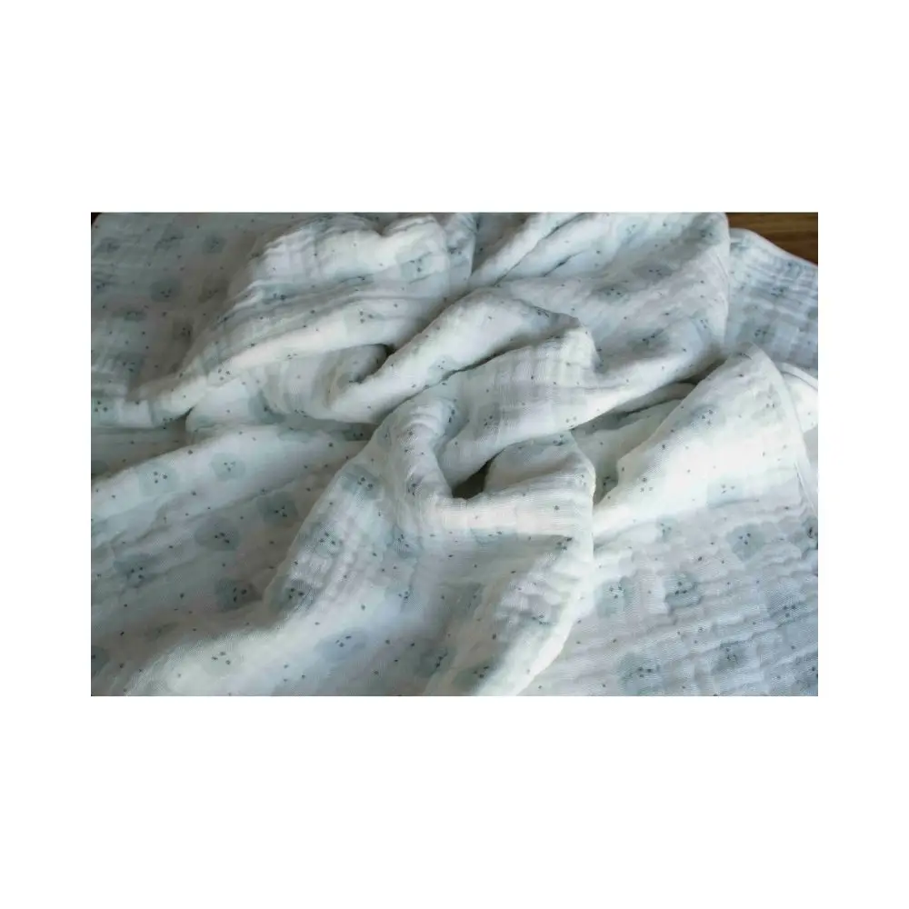 
Print on Organic Cotton Muslin fabric double gauze 