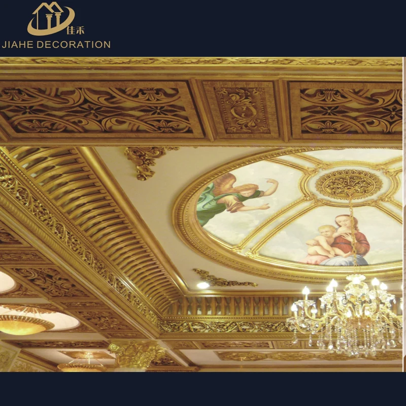 
lightweight moisture proof 3D carved wall plaque PU foam mural art board for wall and ceiling decoration 