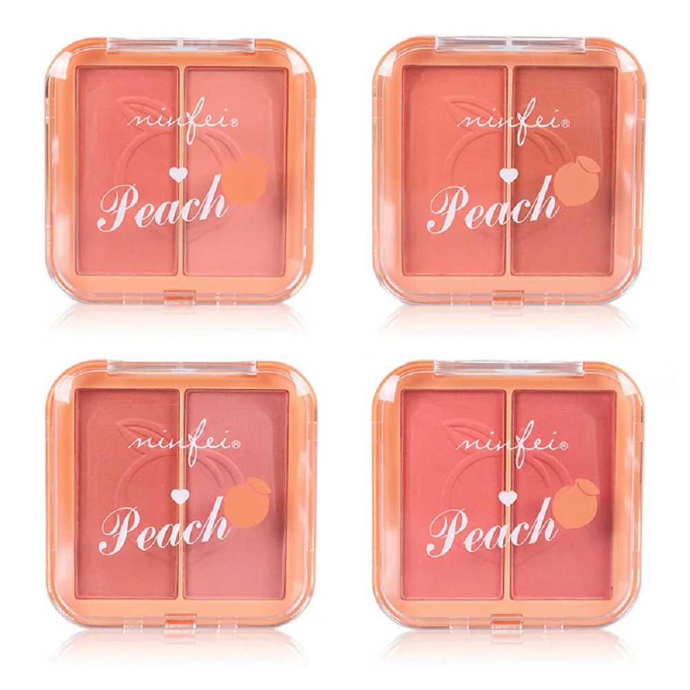 
Peach Natural Double Color Cheek is Red Improve Color of Skin Exquisite Rouge Mood Blush Plate Makeup Cosmetics Waterproof 