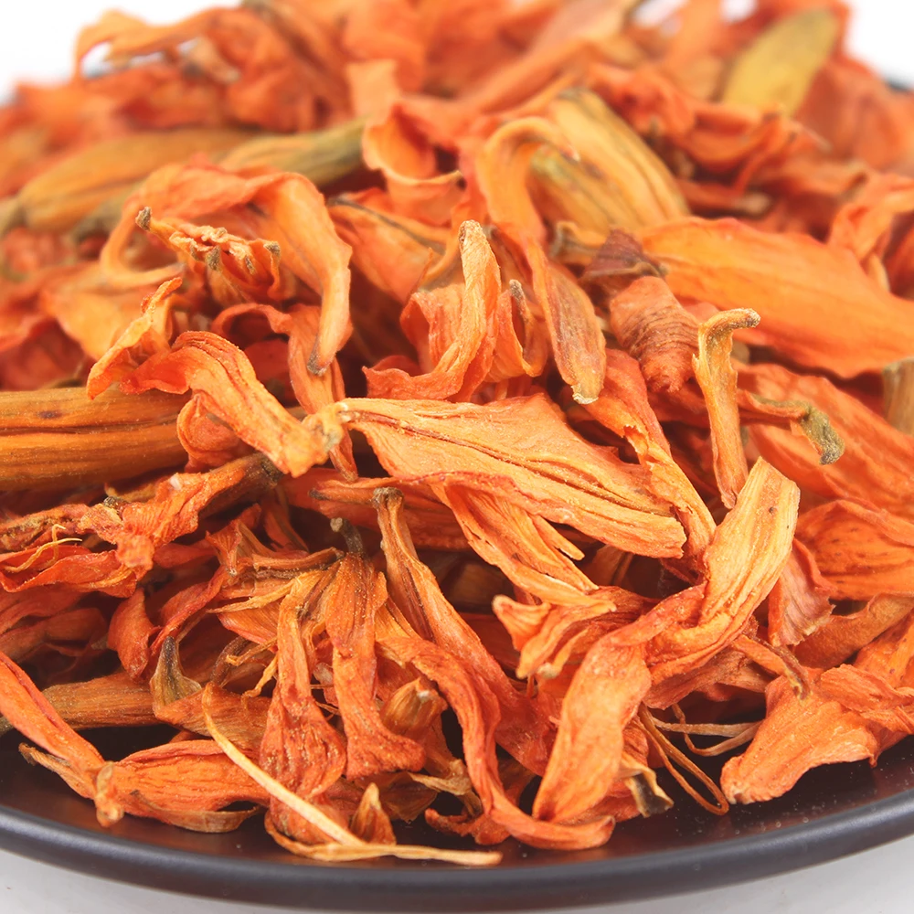 Wholesale Natural Chinese Loose Chinese Herba Tea  Orange Dried Easter Lily Flower Herbal Tea in Bags