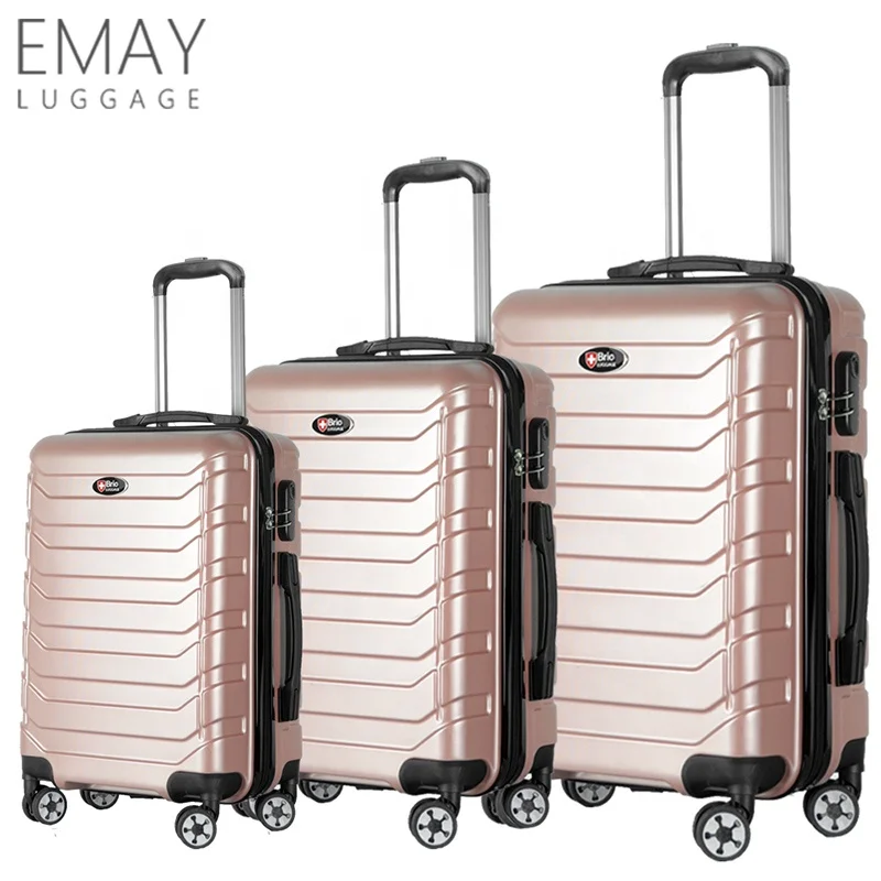 Fashion PC/ABS Men Check in Luggage Hardside Valise Bags Wholesale Suitcases