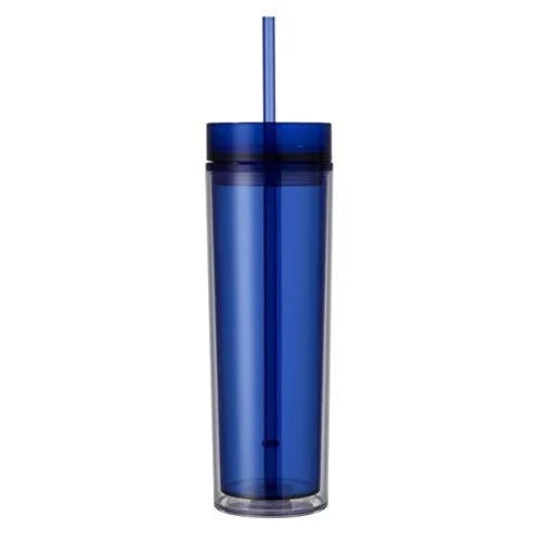Straw Skinny Acrylic Tumbler CLASSIC Mugs Drinkware Giveaways Factory Price Wholesale Skinny Tumbler Plastic BPA Free 16oz