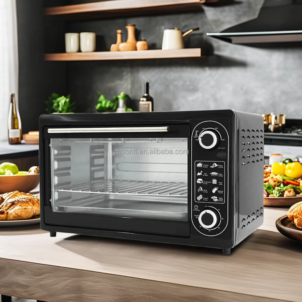 48L Electric Convection Oven Digital Controls Knob Design Multi-Function-Bake Grill Air Fry Toast Household Use Metal OEM/ODM