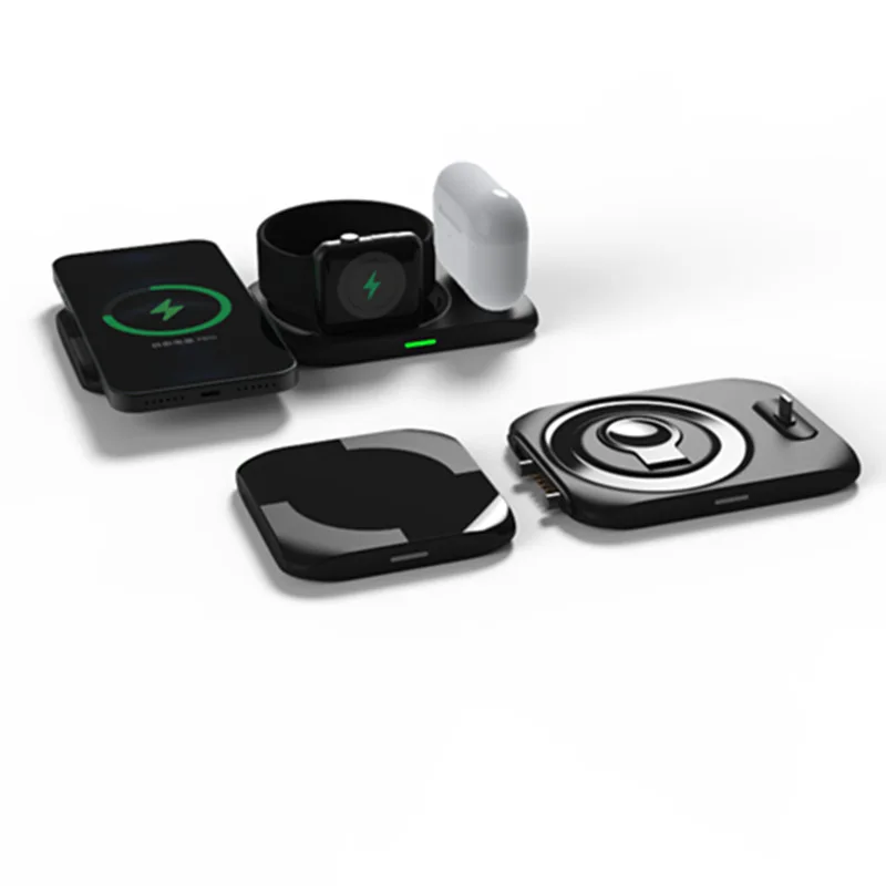 wholesale invisible foldable 10w qi wireless charger pad for 4 in 1 wireless portable apple charger