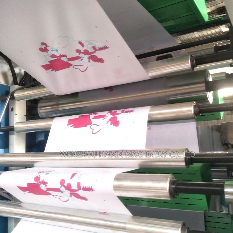 Multi color 2 color polyethylene plastic bag paper non woven flexographic printing machine factory price