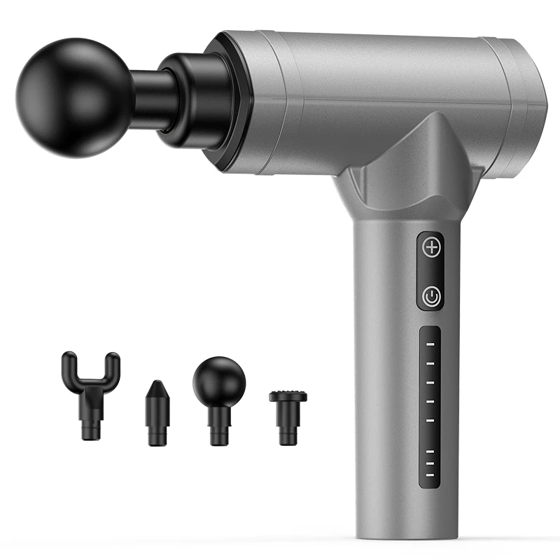 Handheld Body Relax Muscle luxury  silver massage gun for massage therapy