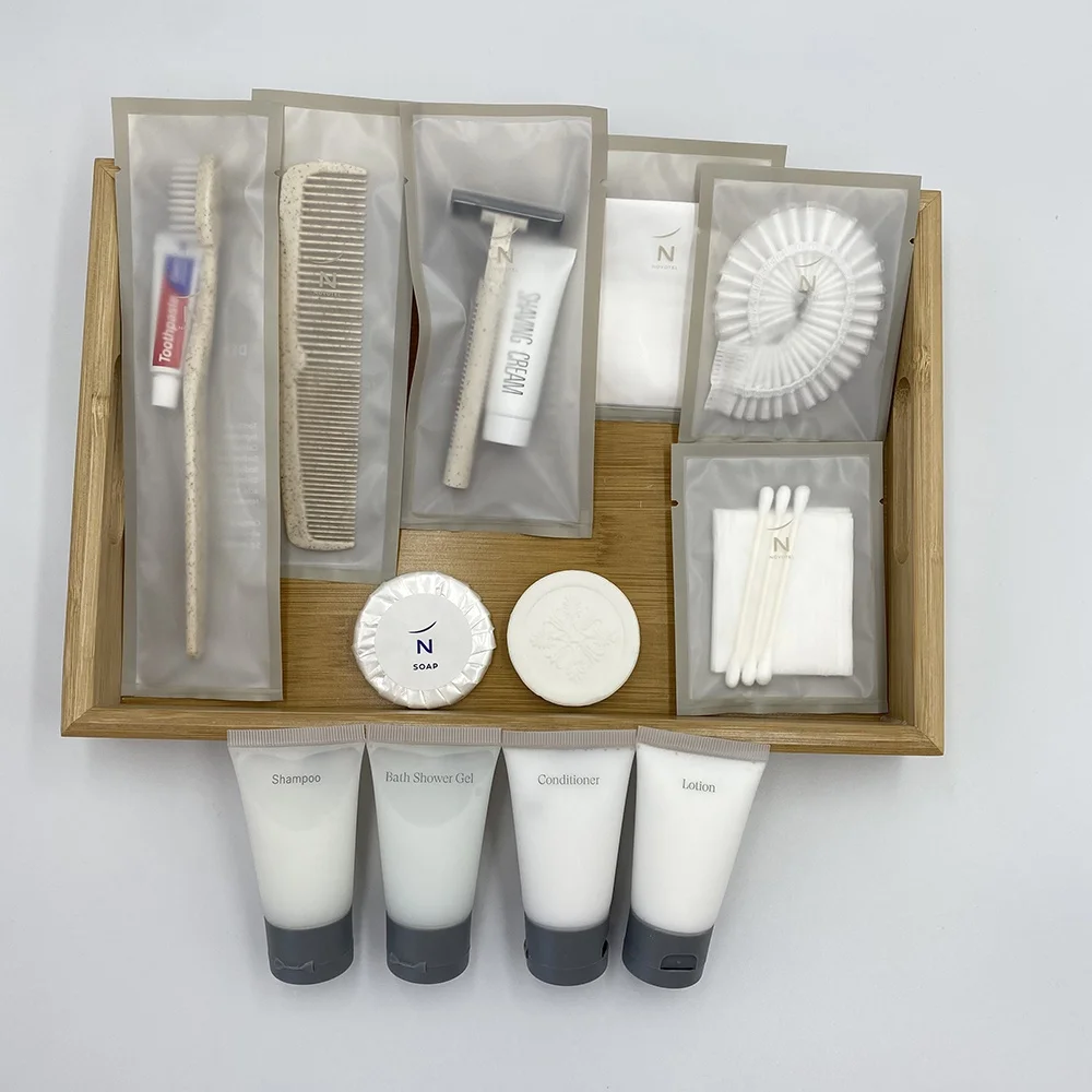 Yangzhou factory price one-stop customized logo five star hotel bathroom cheap  disposable hotel aminities