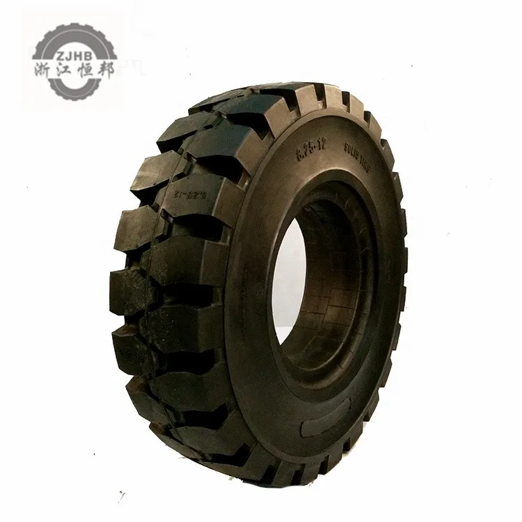 HENGBANG brand forklift drive parts solid forklift tire 8.25-12 resilient solid tyre 825x12