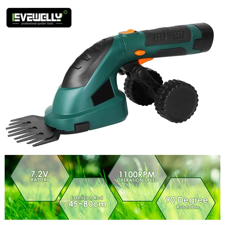 3.6V  Electric Hand Held Battery Powered Rechargeable Cordless Grass Shear Shrubber Handheld Hedge Trimmer