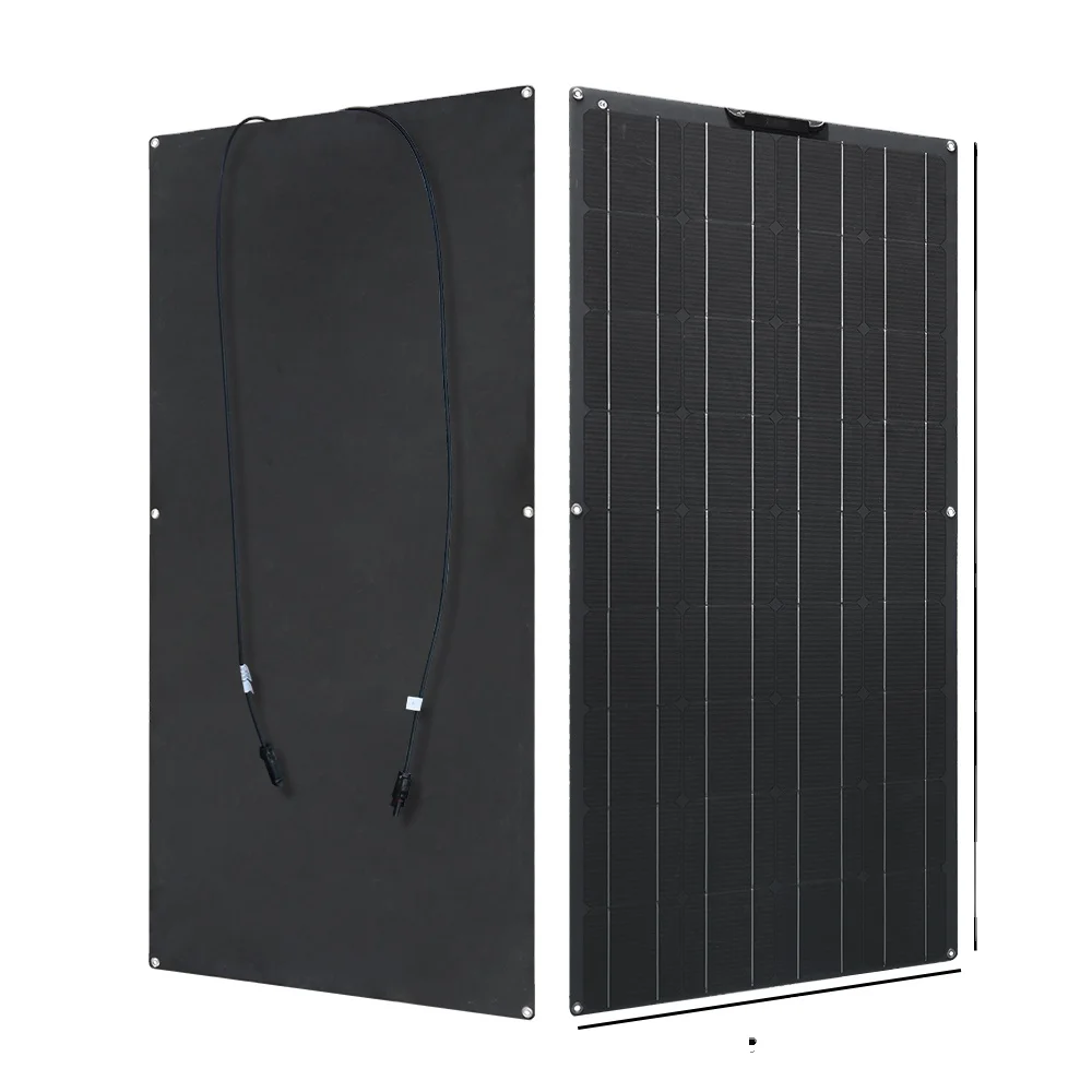PET Monocrystalline Cell Flexible 300W PV Solar Panels for RV Boat Car & Home 12V 24V Battery Charger