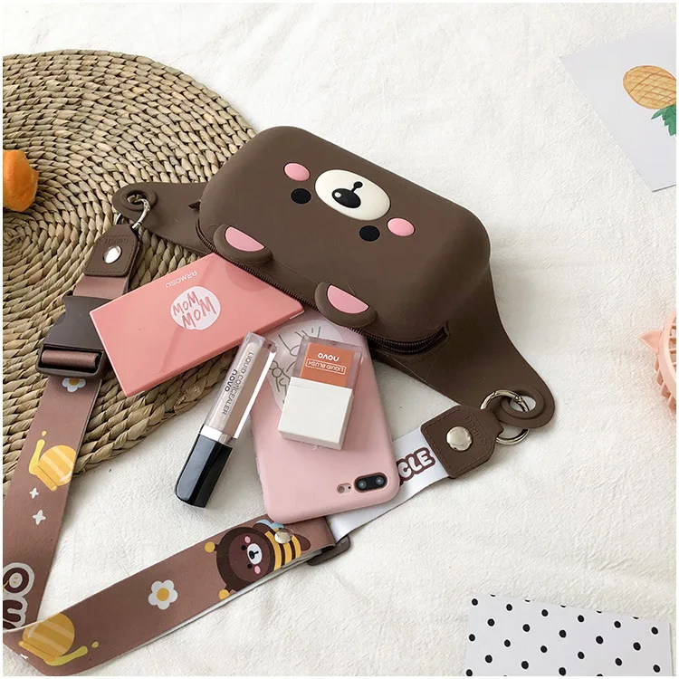 Cartoon Silicone Fanny Chest Pack  Belt Waist Crossbody  Chest Bag  for Girls Kids Women Gifts