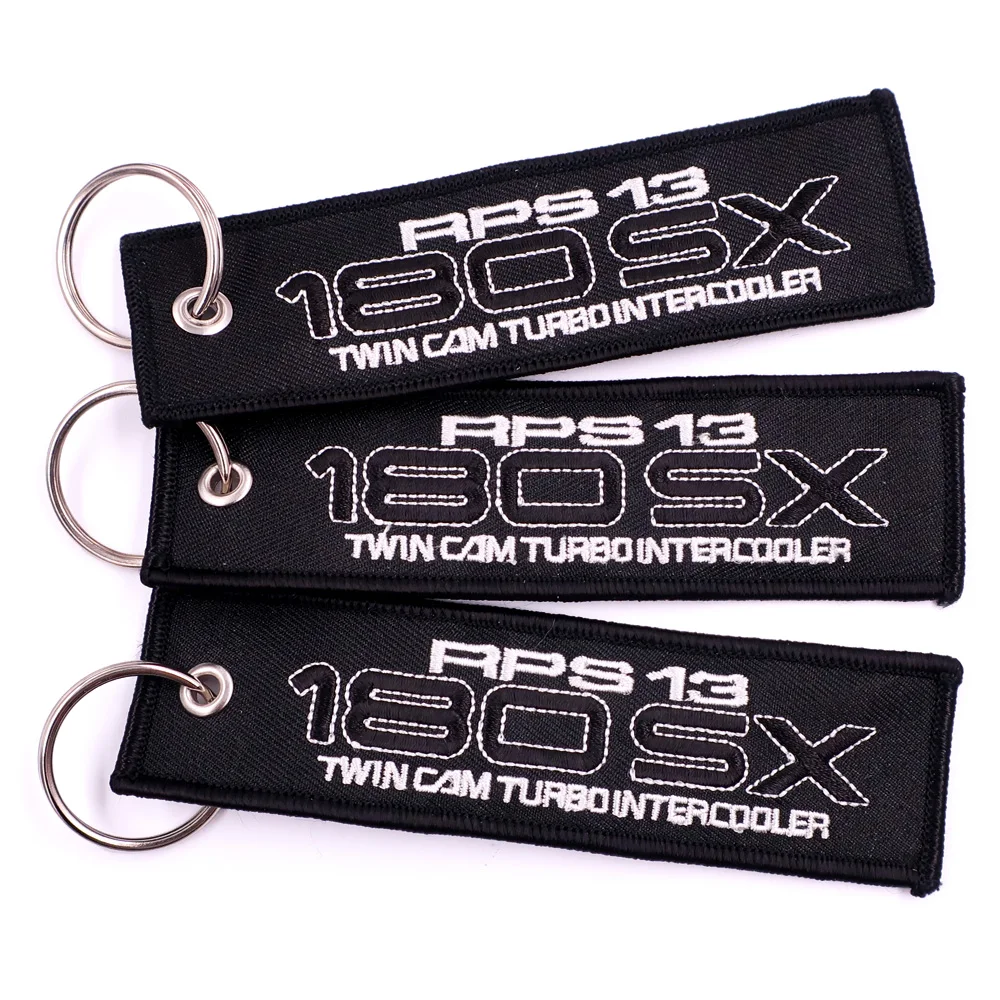 Custom personalized woven embroidered key chain tag embroid key ring anime keychain fabric