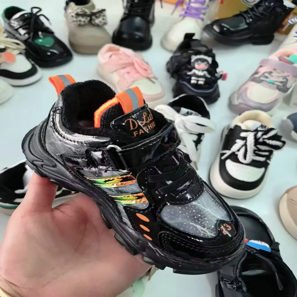 3 Dollar Model SLX005 Size 15-25 Baby Safety Sports Casual Running Walking Style Stock Basketball Style Shoes With Prints