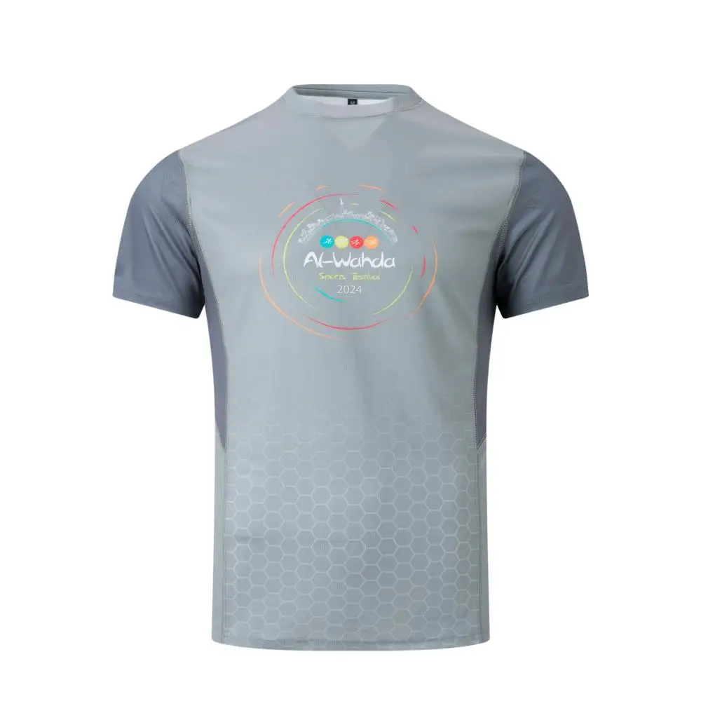 OEM Custom Logo Unisex Short Sleeve t shirt polyester moisture wicking quick dry spandex sublimation shirts