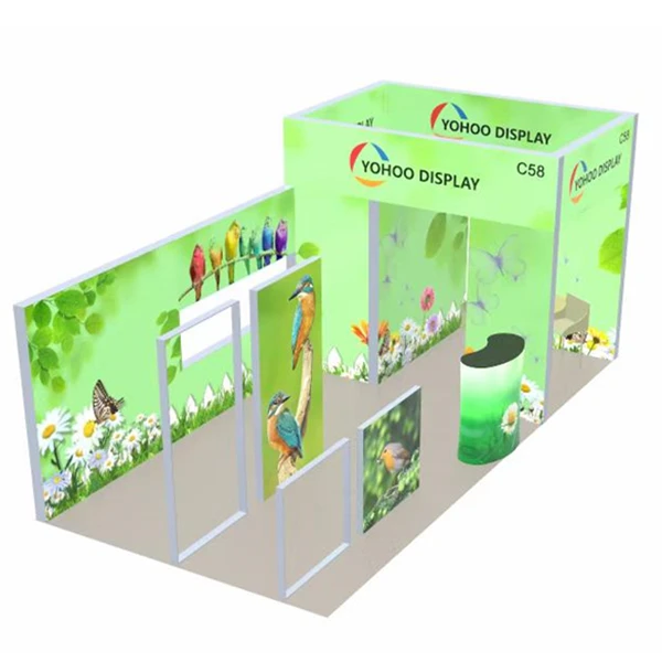 China Supplier 30 Mins Quick Build Reusable Portable Easy Set Up Exhibition Booth Expo Stand Customized Booth