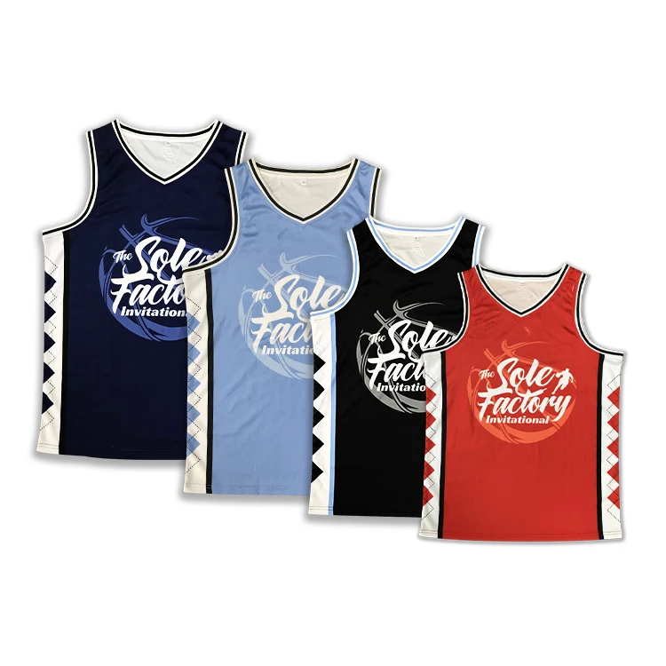 Custom Team Basketball Jersey Sublimation Mesh Fabric Embroidery Logo Name Basketball Shirts