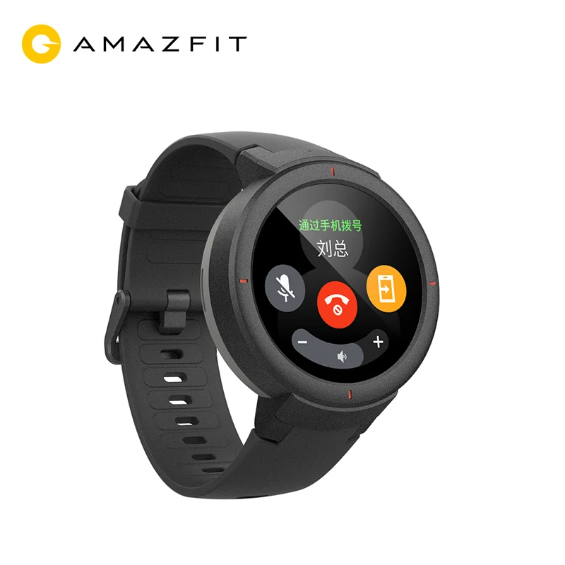 Глобальная версия, оригинал Amazfit Verge Smartwatch, 1,3 дюйма AMOLED экран, циферблат и ответ на звонки, усовершенствованный датчик HR GPS