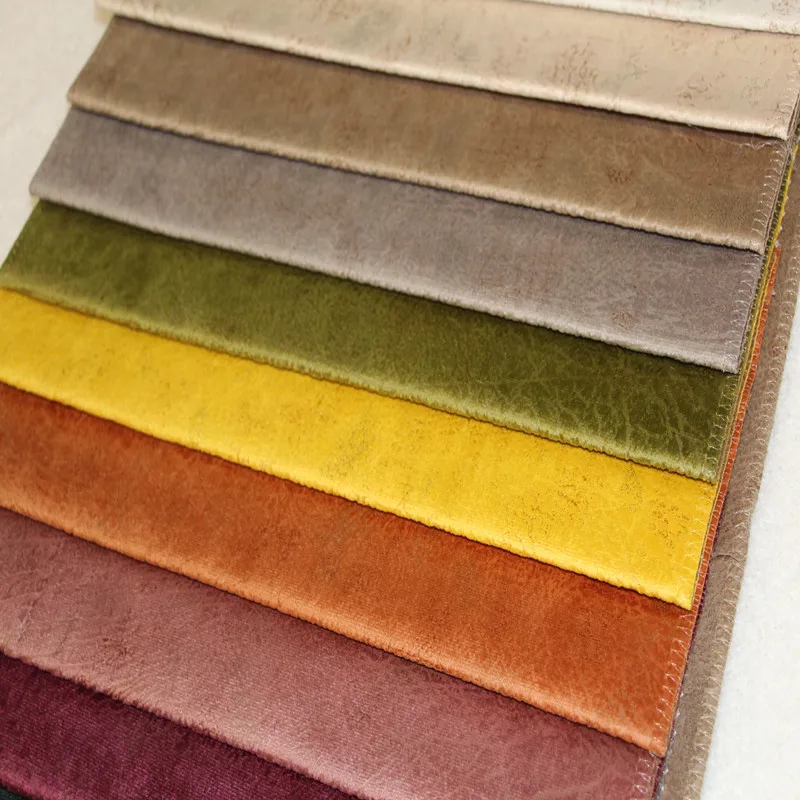 Wholesale Luxury Bronzing Holland Velvet with fleece Upholstery Fabric Suppliers
