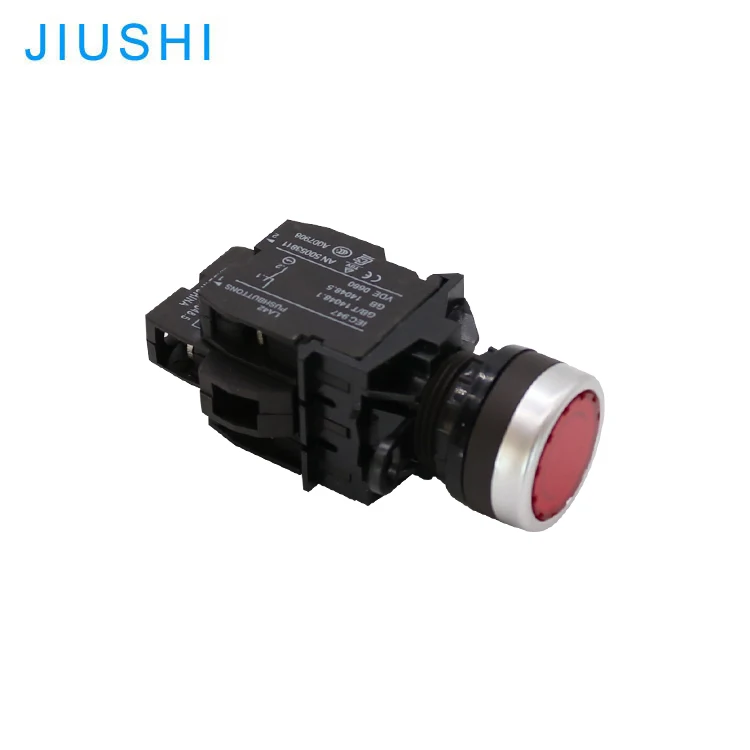 Kelly Free sample LA42-11D hole diameter 22mm Plastic button momentary push button LED push button switch illuminated 1NO 1NC IP